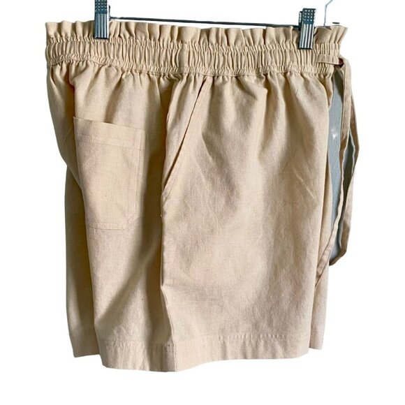 Juniper & Lime Beige Pull On Linen Blend Womens Medium Shorts NEW - Picture 3 of 7